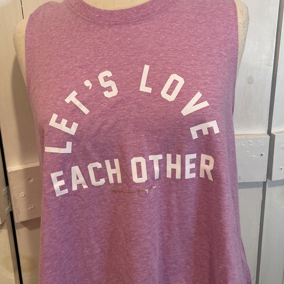 NWT Spiritual Gangster Love Each Other Purple Muscle Tank - Picture 2 of 6